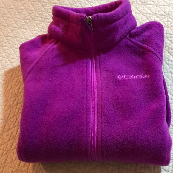 Columbia girls fleece jacket size 10/12 medium - Picture 12 of 12